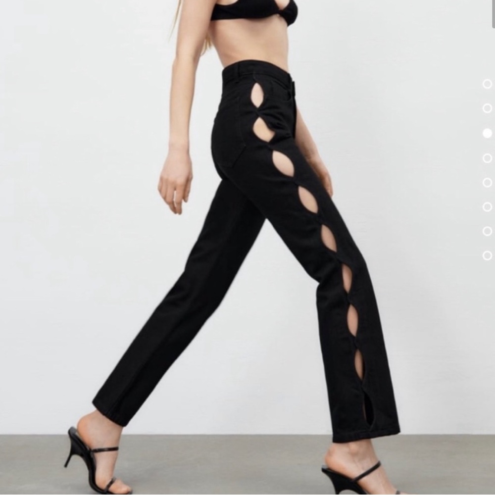 NWT side cutout jeans